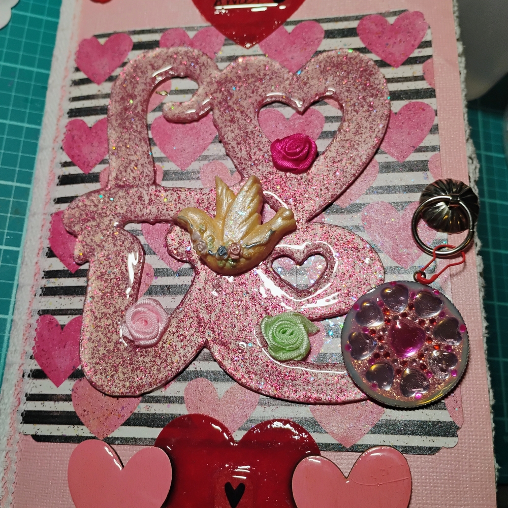 Pink Love-Themed Decorative Card